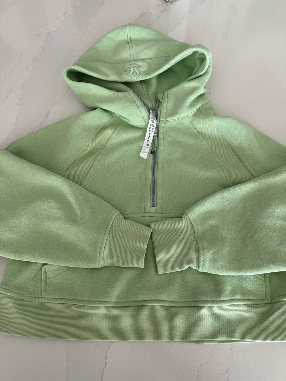 Lululemon Scuba Oversized Half-Zip Hoodie in Creamy Mint Size XS/S